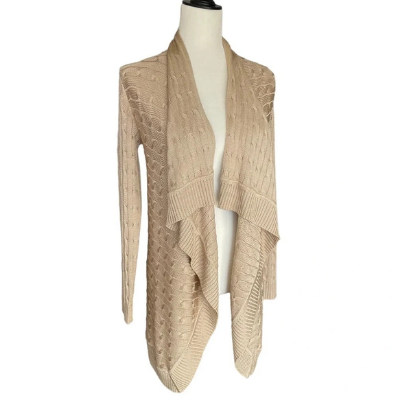 Ralph Lauren Black Label Cable Knit Open Front Cardigan Sweater - Picture 5 of 10